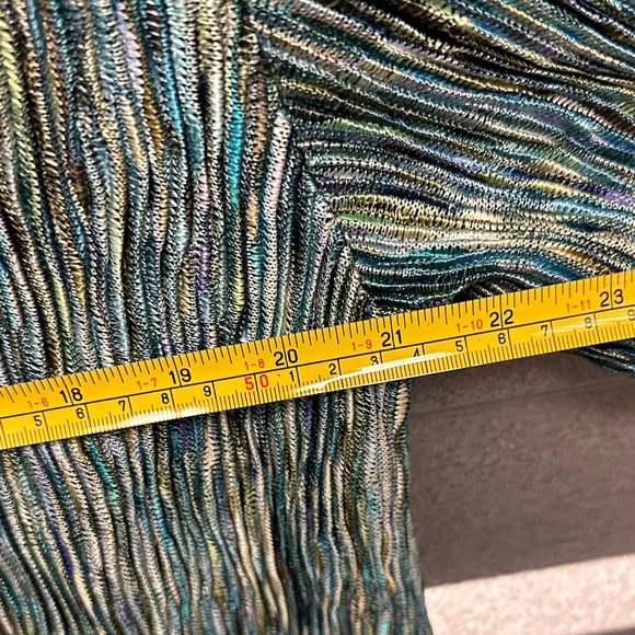 Citiknit Women’s Retro Long Sleeve Deep V Neck Flowy 90s Size XL Colorful Blouse - Picture 9 of 11